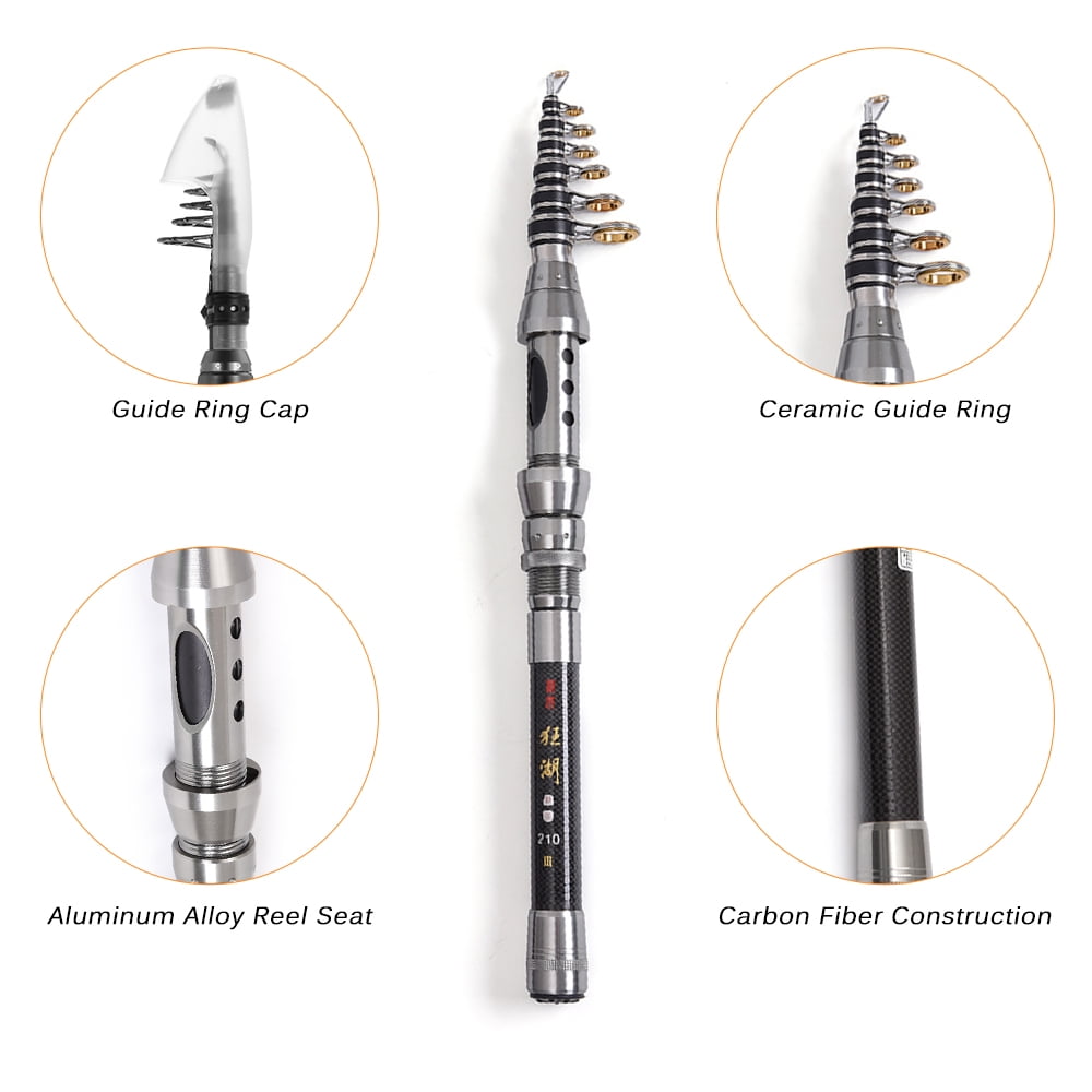 Telescopic Fishing Rod and Reel Combo Full Kit Spinning Fishing Reel Gear Organizer Pole Set
