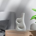 thumbnail image 4 of Florero de cerámica bnca Jarrones Oficina Decoración L Gloria Florero moderno abstracto, 4 of 9