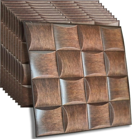 10 Pcs 3D Wall Panels Peel 3D Brick Wallpaper Stick Wall Tile Stickers Faux Stone Wall Panel Waterproof Foam Brick Self-Adhesive Wallpaper for Living Room Bedroom Kitchen Wall Decoration