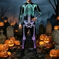 thumbnail image 4 of Men's Halloween Skeleton Bodysuit, 3D Bone Print Clothes, Long Sleeve Jumpsuit, S-4XL, 4 of 5