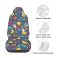 thumbnail image 4 of Yiaed Cartoon Space Print Car Seat Covers,Universal Auto Seats Protector Fits for Car,SUV Sedan,Truck,Automotive Seat Covers & Accessories, 4 of 5