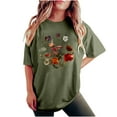 thumbnail image 2 of Njoeus Summer Outfits for Women Y2K Tops Women Cute Funny Graphic T Shirts Womens Floral Print Graphic Tees Teen Girls Cute Tops Summer Casual T-Shirts S-Xxl Oversized Graphic Tees for Women Summer Sa, 2 of 6