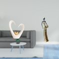 thumbnail image 2 of Figura de escritorio,Decoración de escritorio con forma de corazón para oficina o hogar,Figura de escritorio,Figuras africanas de arte,artesanías,escritorio coleccionable,Estatua de mujer, 2 of 8