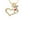 T, variant on Gold Tone Open Heart with Nurse Hat - A - Gold Tone Crystal Initial Sophia Necklace, 18" 1"