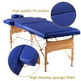 thumbnail image 3 of BestMassage Massage Table Portable Massage Bed 73 Inches Height Adjustable 2 Folding Facial Cradle WCarry Case Salon Equipment, Blue, 3 of 7