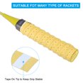 thumbnail image 4 of Tennis Badminton Racket Overgrip Anti Skid Sweatband Racquet Grip with Raised Ridges, Yellow 2 Pack, 4 of 6