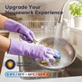 thumbnail image 5 of FMP Brands 6 Pairs Purple Small（S） Rubber Gloves for Dishwashing，Reusable、Waterproof、Non-Slip Kitchen Gloves（Small）, 5 of 6