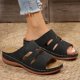 thumbnail image 5 of Sandalias de Cuña de las Mujeres Casuales Perforadas una Correa Mulas, Zapatillas Abiertas Del Dedo Del Pie de las Mujeres Verano Transpirable, 5 of 9