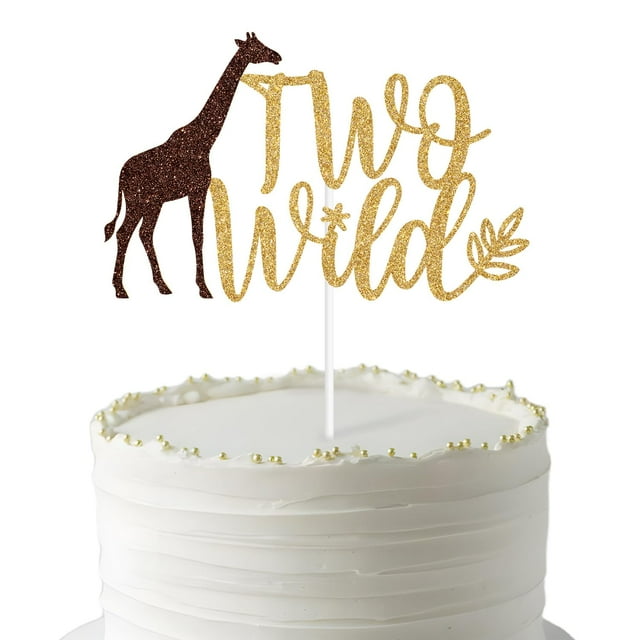 Adorno para tartas Zatain Two Wild Born Two Be Wild, segundo cumpleaños