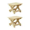 thumbnail image 2 of Taburete plegable compacto de madera para picnic, 24 x 20 x 20 cm, con travesaño reforzado para patio. 2 piezas, 2 of 9