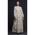 thumbnail image 2 of Bimba Moss Georgette Eagle Feather Print Womenâ€™s Long Elastic Waist Casual Summer MaxiÂ&nbsp;Dress-XX-Large, 2 of 5