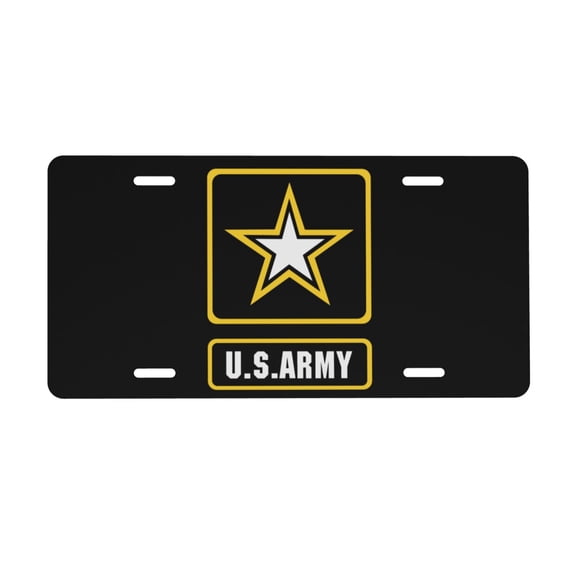 Logo Of The United States Army License Plate 6x12 Inch Thickening Aluminum Metal Decorative License Plates, Universal Fit For Trucks, Suvs, Vehicles