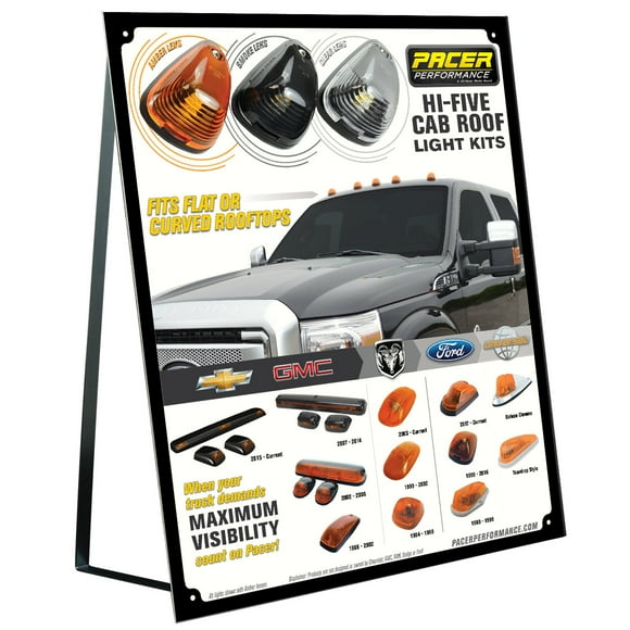 Pacer Performance Affichage de Point d'Achat 79-620 Lumière Multi-Usage - LED; Cinq Lumières de Toit de Cabine Hi-Cinq; Affichage de Point d'Achat