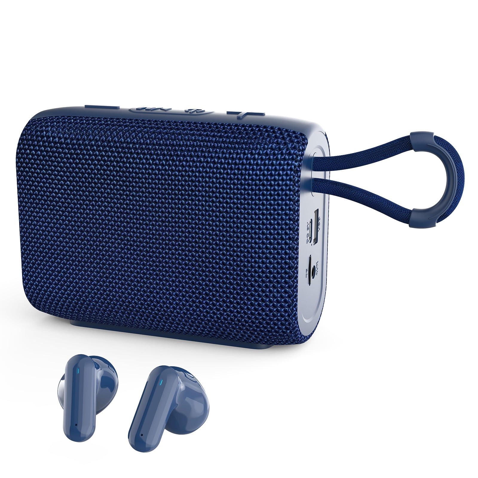 ZINGBIRD Bluetooth Speaker with Built in Wireless Earbuds, Portable