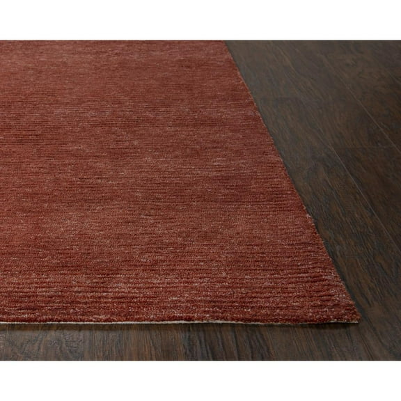 Alora Decor Luna 8'6"x11'6" Solid/Tone on Tone Rust/Rust Hand-Tufted Area Rug