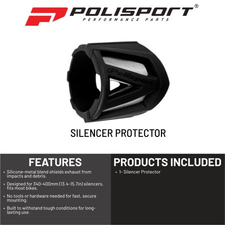 Polisport(ポリスポーツ) バイク サイレンサー プロテクター ブラック 円周340-400mm