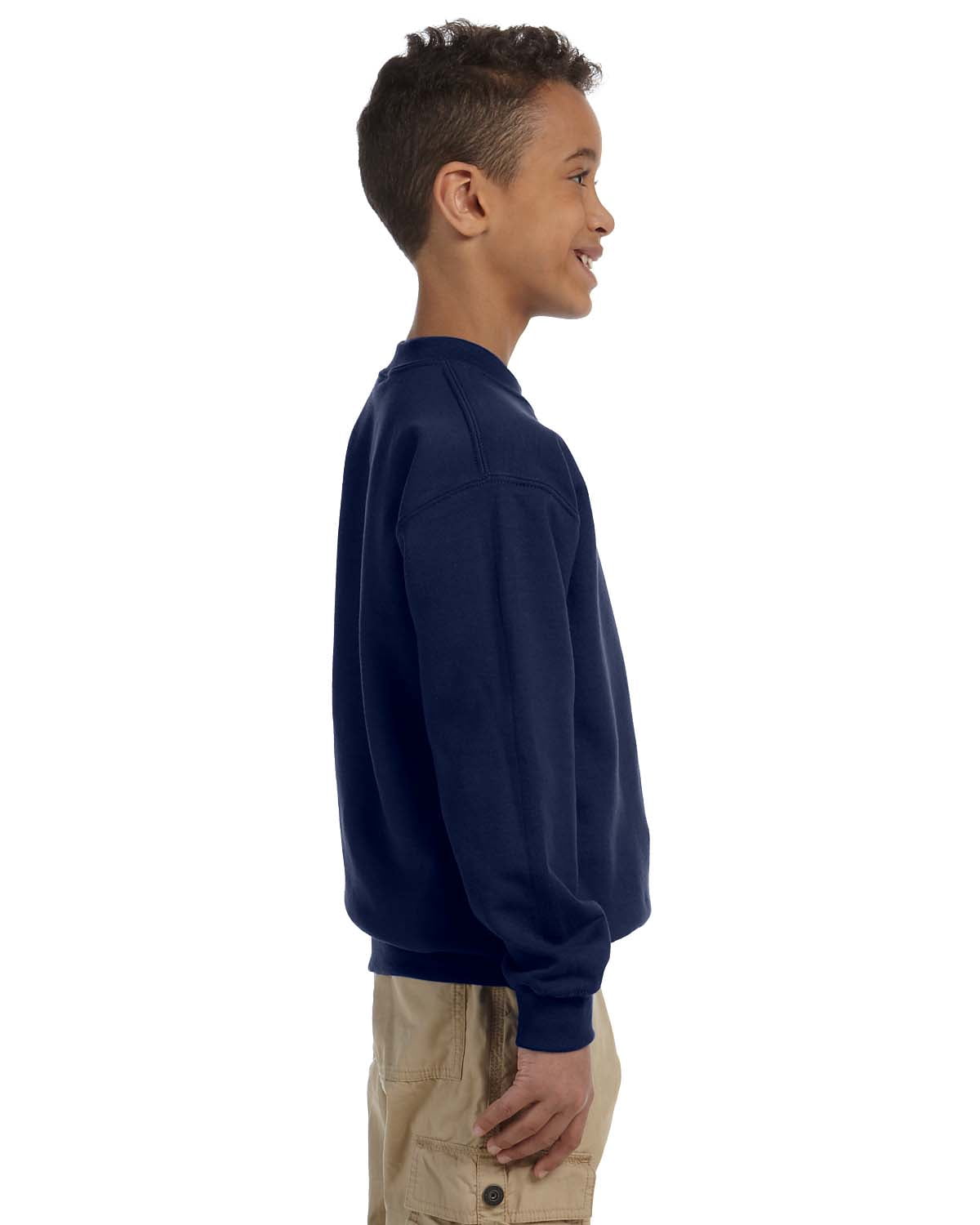 Boys 7.75 oz. Heavy Blend? 50/50 Fleece Crew 10 Pack