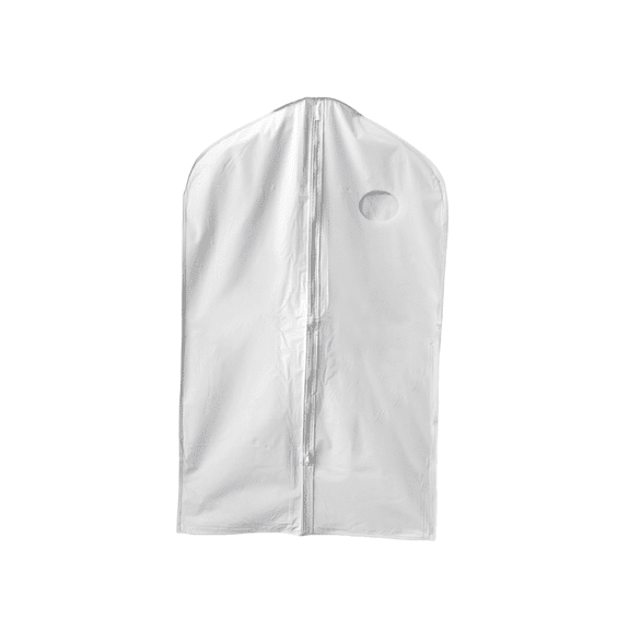 40'' Waterproof White Vinyl Garment Bag - 1 Count  - Basic LTD