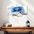 thumbnail image 2 of Elephant Stock Ski Goggles Wall Art - Horizontal Multi Panel Canvas - Living Room Wall Decor - Sports Multi Panel - White And Blue Decor - 24" x 14", 2 of 4