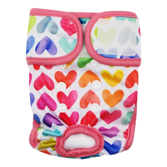 SSBSM Printing Surface Fastener Tape Pet Diapers Pants - Flexible Waist Diapers - Physiological Washable Pants - Pet Clothing