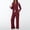 Red, variant on Women's Pajama Sets 2 Piece Sleepwear Lounge Set Long Sleeve Top & Matching Joggers
