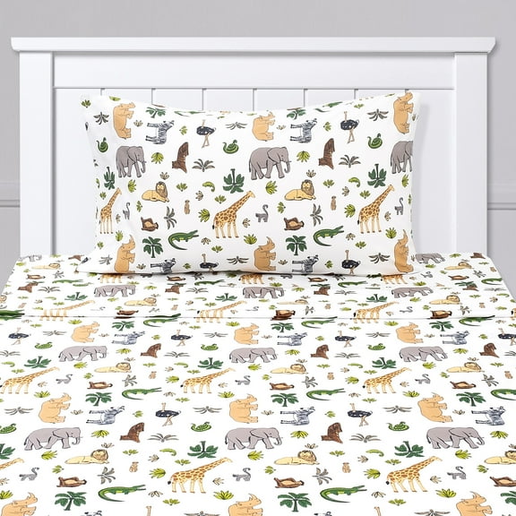 Supreme Kids Wrinkle Free Hypoallergenic Soft and Cozy Animal Graphic Print Bed Sheets - Twin