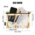 thumbnail image 3 of 2 Pack Pencil Pouch for 3 Ring Binder Smooth Zipper Folders with Pockets Clear Window Pencil Case Carrot and Polka Dots, 3 of 6