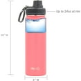 thumbnail image 3 of Drinco Water Bottle Double Wall Vacuum Insulated Stainless Steel, 22oz Coral Paradise, 3 of 5