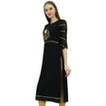 thumbnail image 1 of Bimba Women's Designer Black Georgette Tunic Kurta Ethnic Clothing Kurti-28, 1 of 4