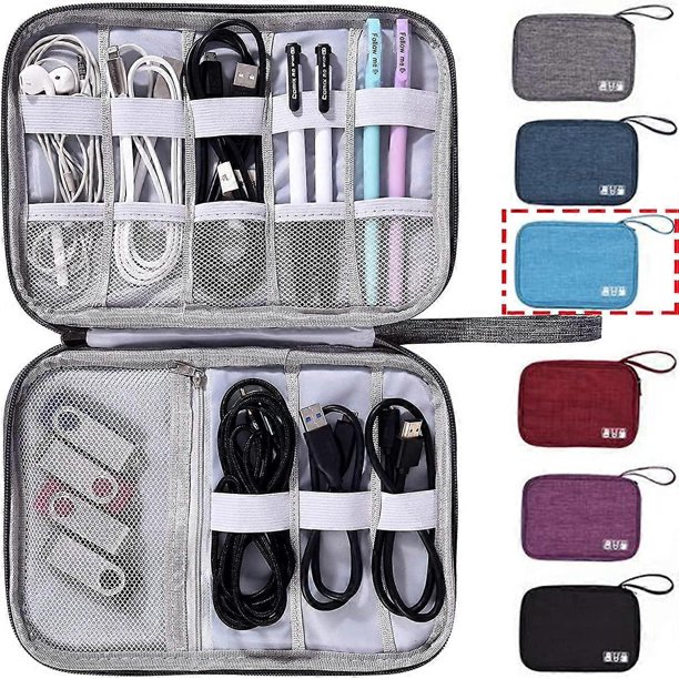 Bolsa organizadora de cables de viaje, organizador universal para cables/estuche para dispositivos electrónicos, bolsa impermeable para accesorios electrónicos, bolsa para memorias USB, cable