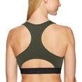 thumbnail image 2 of DKNY Women's Seamless Litewear High Neck Solid Crop Bra, Military/Black, L, 2 of 2