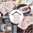 thumbnail image 3 of Pink Tree Leaf Kitchen Towels Set of 3, Water Absorbent Dish Towel, Botanical Solid Plant Spring Summer Decorative Hand Towels - Quick Drying Cloth for Cooking Baking, 18x28 Inch, 3 of 8