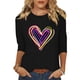 thumbnail image 3 of TaTaai Fashion Women's Day Printed Loose Casual Round Neck Three Quarter Sleeves 3/4 Sleeves T-shirt Pullover Top Gift, 3 of 5