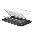 thumbnail image 2 of Folding Dish Drying Rack, 3 Tier Stainless Steel Countertop Utensil Organizer, Space Saving Dish Drainer Organizer for Dishes Bowls, Plates Cups, 2 of 6