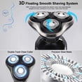 thumbnail image 3 of Electric Razor for Men - Rechargeable Electric Shaver for Men, Waterproof Wet Dry Cordless Razor with Nose Hair Trimmer and Sideburns Trimmer, 3 of 4