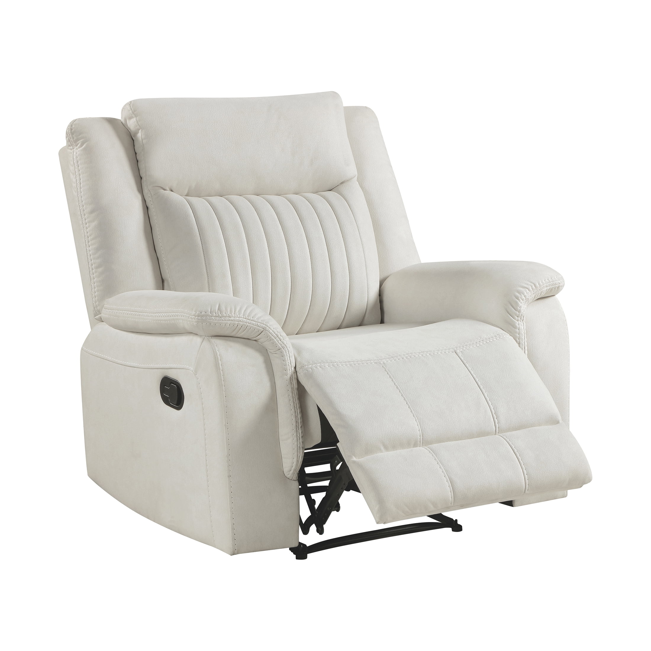 OakvillePark Virelle Microfiber Manual Reclining Chair, Beige