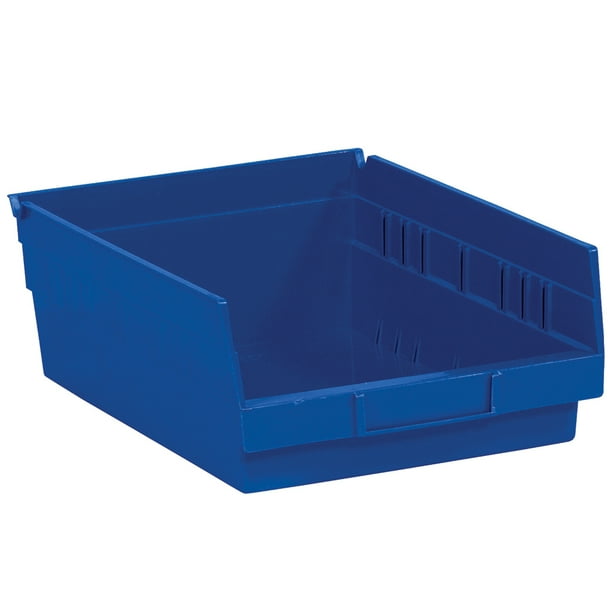 Box Partners Plastic Shelf Bin Boxes 11 5/8" x 8 3/8" x 4" Blue 20/Case