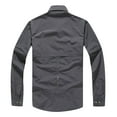 thumbnail image 3 of IROINNID Shirt with Pocket for Men Long Sleeve Turndown Quick-drying With Buttons And s Coat,Dark Gray, 3 of 7