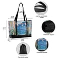 thumbnail image 2 of FORMRS Canvas Laptop Tote Bag for Women with 15.6" Computer Compartments Shoulder Handbag, Seaside Door, 2 of 7