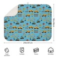 thumbnail image 2 of Cartoon Construction Vehicles Barriers Light Blue Pattern Dish Drying Mat for Kitchen 1 Pack, Ultra Absorbent Microfiber Dishes Drainer Mats,18"x24", 2 of 4