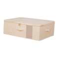thumbnail image 3 of debajo de la caja de almacenamiento de la caja de ropa Organizador de juguetes Garnizador práctico contenedor de almacenamiento plegado con contenedor Beige, 3 of 8