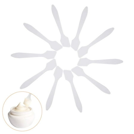 

100 Pieces Cosmetic Spatula Mini Plastic Spoon Face Cream Scoop for Skin Care Mixing and Sampling Cream
