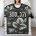thumbnail image 3 of nygtbtfer Bed Blanket Throw Size for Adult, Human Body Sherpa Blanket, Education Theme Throw Blanket Men Women Tissue Fleece Throw Dorm Decoration, Black White, 3 of 6