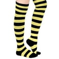 thumbnail image 2 of Sock Panda Multicolor Striped Thigh-High Socks, 2 of 4
