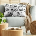 thumbnail image 5 of Ambesonne Saying Throw Pillow Cover 2 Pack, Wedding Engagement, 24", Black and White, 5 of 7