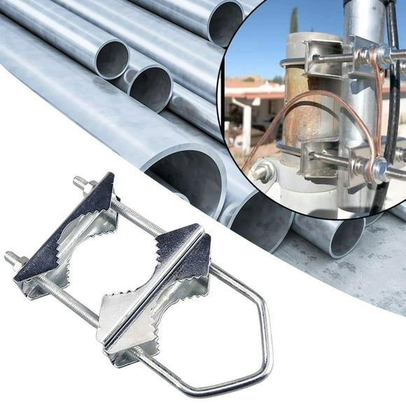BELOVING Antenna Mast Clamp Durable Iron Hardware Accessories V Jaw Block with U Bolt