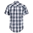 thumbnail image 2 of Regatta - Camisa Manga Corta estampado de Cuadros Deakin III para Hombre (Blanco/Azul Marino), 2 of 3