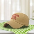 thumbnail image 2 of Prolriy Baseball Cap Hats for Women Alphabet Embroidery Solid Color Hat Personality Outdoor Print Breathable Mesh Hat Hats for Men Khaki, 2 of 5