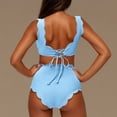 thumbnail image 4 of Kmdttou Wimsuit Coverup for Women Fashion Bikini Set Swimsuit Two Piece Solid Color Swimwear Up to 65% off!, 4 of 6