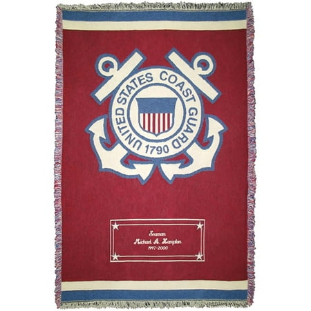 Personalized Military Heroes Throw, Coast Guard